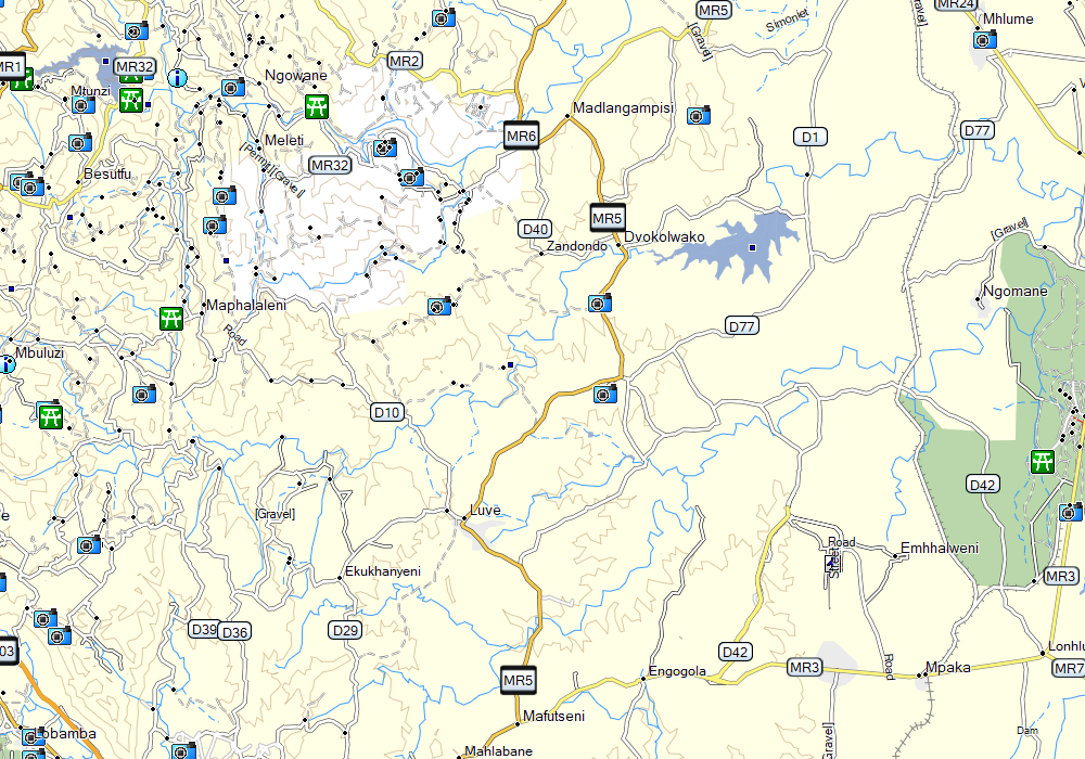 Swaziland GPS Karte - Tracks4Africa